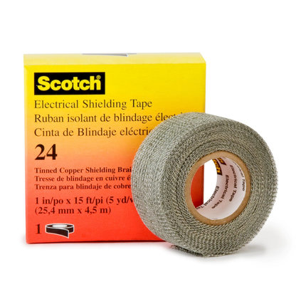 Scotch® Electrical Shielding Tape 24, 1 in x 15 ft (25 mm x 4,6 m), 50/Case