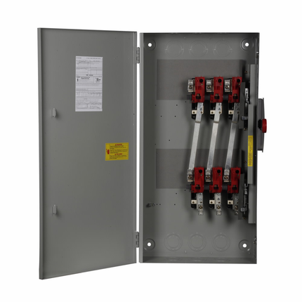Eaton Heavy duty double-throw non-fused safety switch, 200 A, NEMA 1, Painted steel, Non-fusible, Three-pole, Three-wire, 240 Vac, 250 Vdc