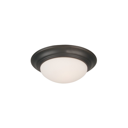 2 Light Elegence Bowl LED Light Kit in Oiled Bronze (Flushmount Glass)