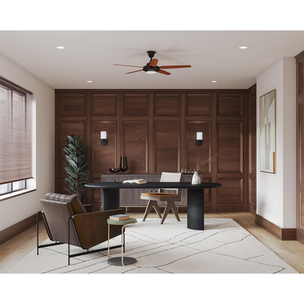 54"Antique Bronze LED 5 Blade Ceiling Fan
