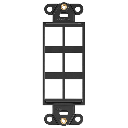 QUICKPORT™ Decora Insert, 6-Port, Black
