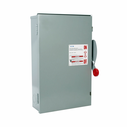 Eaton General duty non-fusible safety switch, single-throw, 200 A, NEMA 3R, Rainproof, Painted galvanized steel, Three-pole, Three-wire, 240 V