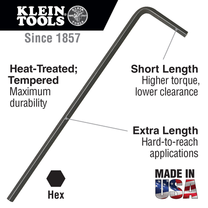 Long Arm Hex Key, 3/16-Inch
