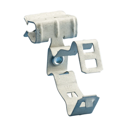 H-MSM Conduit/Pipe to Flange Clip, Side Mount, Spring Steel, 2" EMT, 1/8"–1/4" Flange