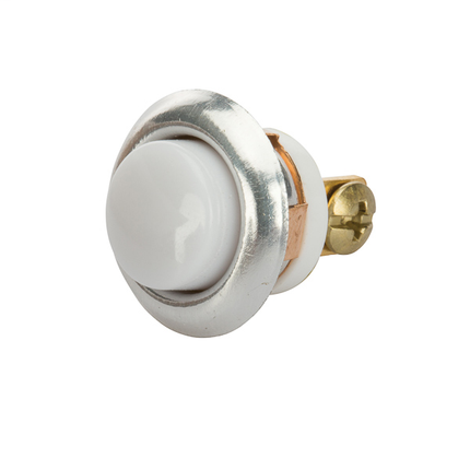 Pushbutton Chrome 24V Max 5/8"D