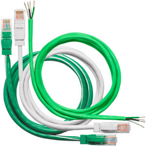 RJ45 Cable, 50 ft, plenum rated, Green