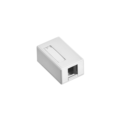 Surface-Mount QUICKPORT™ Box, Plenum Rated, 1-Port, White