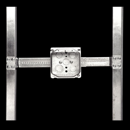 Adjustable Box Mounting Brace, Adjust 10-3/8 in. to 18 in., for 4 in. or 4-11/16 in. Square Boxes that are 1-1/2 in. or 2-1/8 in. Deep