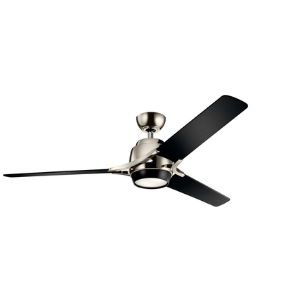 Zeus LED 60" Fan Polished Nickel