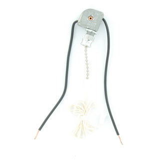 Switch Pull Chain,Single Pole On-Off, 1A-125V T, 3A-125V, 1A-250V, Appliance, Nickel