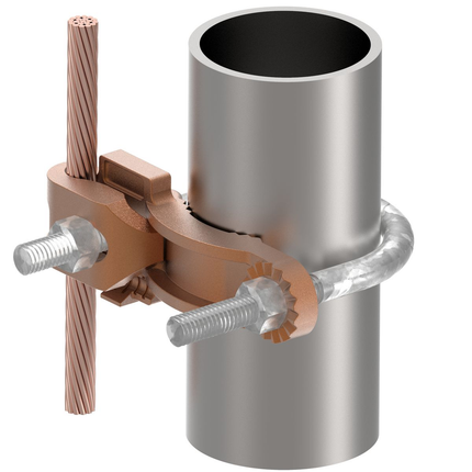 Mechanical Grounding Connector Conductor to Water Pipe