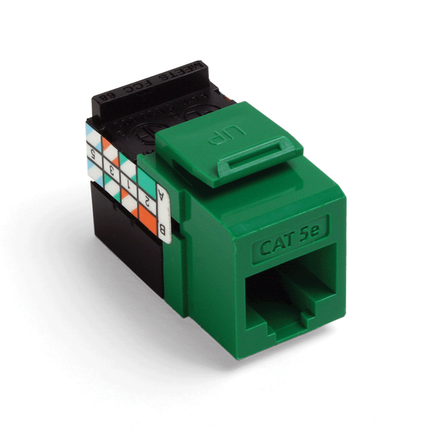 GIGAMAX™ Cat 5e QUICKPORT™ Jack, Green