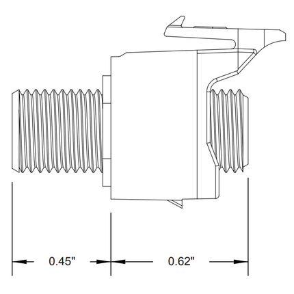 Feedthrough QUICKPORT‚Ñ¢ F-Connector, Nickel Plated, White Housing