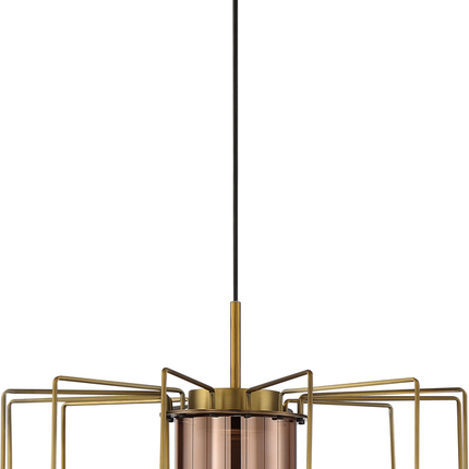 Wired; LED 1 Light; Pendant; Brushed Nickel Finish with Clear Glass