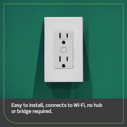 Decora Smart Outlet, Tamper-Resistant 15A, Wi-Fi 2nd Gen