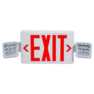 LED Red Exit & Emergency Combo Remote Capable