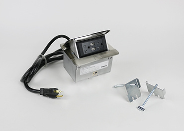 Cord Ended deQuorum™ Single Flip Up Unit with USB