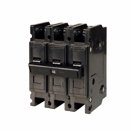 Eaton Quicklag Type QC Industrial Thermal-Magnetic Circuit Breaker,Industrial circuit breaker,40 A,10 kAIC,Three-pole,240 V,Thermal-magnetic,QC,Non-interchangeable
