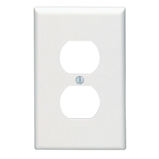 1-Gang Duplex Outlet/Receptacle, Midway Midway Size, Thermoset, Water