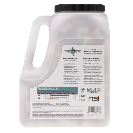 Premium Wire Connectors in Tan & Red rated for 18-12 AWG |750 Pack