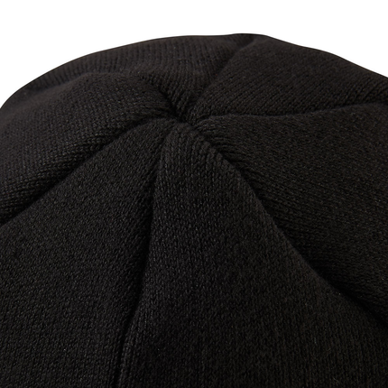 Heavy Knit Hat, Black, Vintage Patch Logo