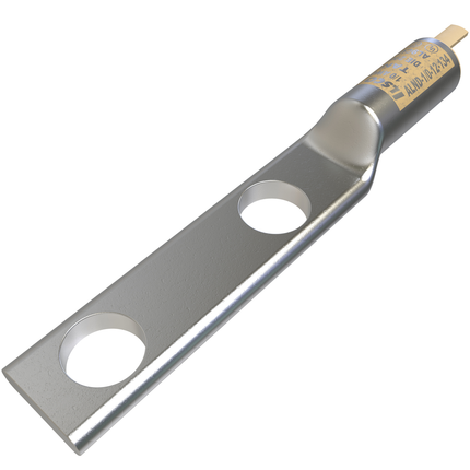 Surecrimp Aluminum Compression Lug, Conductor Size 1/0, 2 Holes, 1/2in Bolt Size, 1-3/4in Hole Spacing, Long Barrel, No Sight Window, Tin Plated, UL, CSA