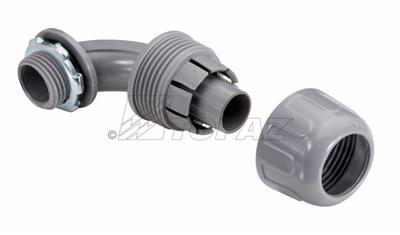 1/2" 90° Gray Nylon Liquidtight Connector