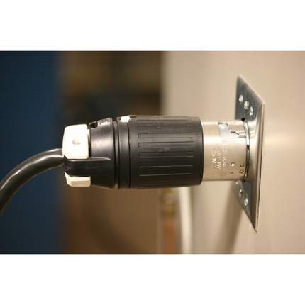 Locking Devices, Twist-Lock®, Industrial, Male Plug, 50A, 3-Phase Delta 250V AC, 3-Pole 4-Wire Grounding, Non- NEMA, Screw Terminal, Black and White