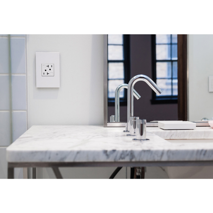 adorne® Gloss White 1-Gang Screwless Wall Plate with Microban®
