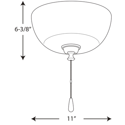 AirPro Collection Three-Light Ceiling Fan Light