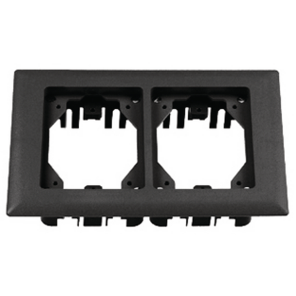 2-Gang Non-Metallic Carpet Flange, Black