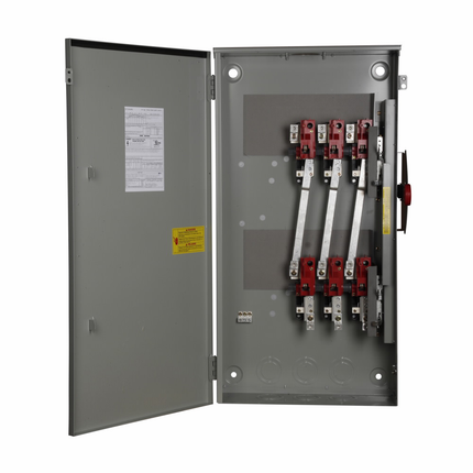 Eaton Heavy duty double-throw non-fused safety switch, 200 A, NEMA 3R, Painted galvanized steel, Non-fusible, Three-pole, Three-wire, 240 Vac, 250 Vdc
