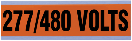 Voltage & Conduit Marker Card, "277/480V", Large