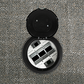 8AT Unwired Evolution™ Poke Thru Device, Surface Style Cover, Black