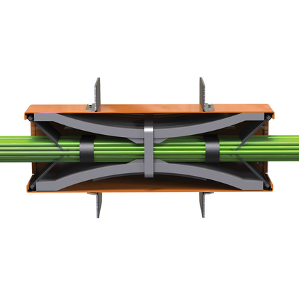 EZ-Path Series 44+ Fire-Rated Pathway Multi-Slot 8-Grid Kit, Full kit with 8 devices, hanger brackets & one EZG844 frame