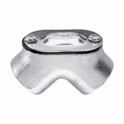 Eaton Crouse-Hinds series pull elbow, Rigid/IMC, Gender end 1: female, Gender end 2: female, Malleable iron, 90°, 1-1/2", Rigid to rigid (female to female)