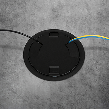 8AT Unwired Evolution™ Poke Thru Device, Surface Style Cover, Black