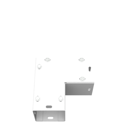 5.06x2.625x5.06 Wireway Elbow 90 Side Wall Access ANSI 61 Gray Steel