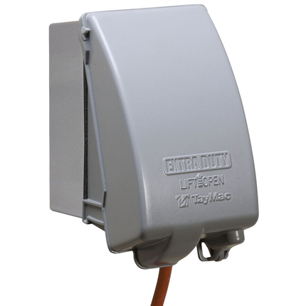 1-Gang Weatherproof In-Use Cover, EXTRA DUTY®, Expandable, Vertical, 8-in-1, 3-1/2 in. Deep, Gray