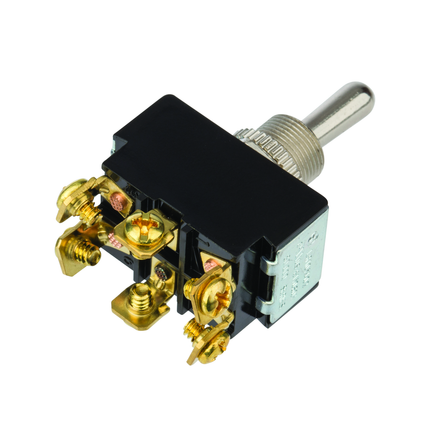 DPDT 10 Amp Toggle Switch with Bat Handle On-Off-On Pull