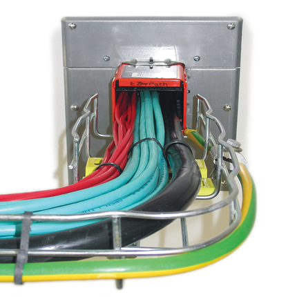 EZ-Path Series 33 Fire-Rated Pathway Four-Gang Kit, Full kit with four (4) devices, one pair (2) four-gang plates & labels