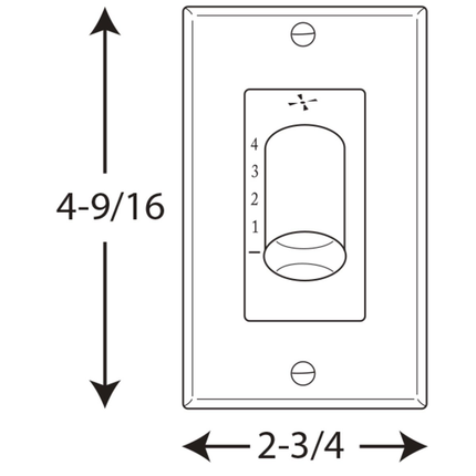 Four Speed Ceiling Fan Wall Control.