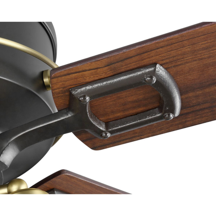 Teasley Collection 56" Five-Blade Ceiling Fan With Glass Shades