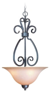 CRAFTMADE 22023-FM SHERIDAN 3 LIGHT INVERTED PENDANT IN FORGED METAL