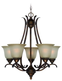 CRAFTMADE 29025-BBZ MCKINNEY 5 LIGHT CHANDELIER IN BURLESON BRONZE