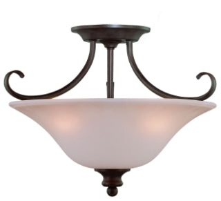 CRAFTMADE 26353-OLB LINDEN LANE 3 LIGHT CONVERTIBLE SEMI FLUSH IN OLD BRONZE