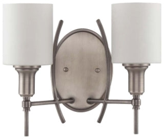 CRAFTMADE 37262-AN MERIDIAN 2 LIGHT WALL SCONCE IN ANTIQUE NICKEL