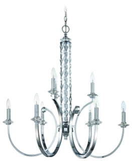 CRAFTMADE 37529-CH SARATOGA 9 LIGHT CHANDELIER IN CHROME
