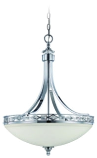 CRAFTMADE 37543-CH SARATOGA 3 LIGHT INVERTED PENDANT IN CHROME