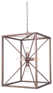 CRAFTMADE P630PR6 6 LIGHT PENDANT WITH CHAIN IN PERUVIAN BRONZE